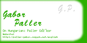 gabor paller business card